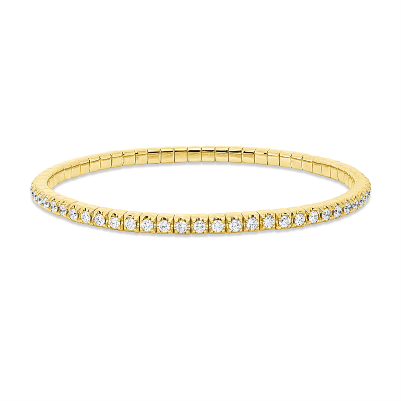 Armband 18 kt GG, Flex-Band, variabel, 63 Brill. 1,78 ct, TW-si