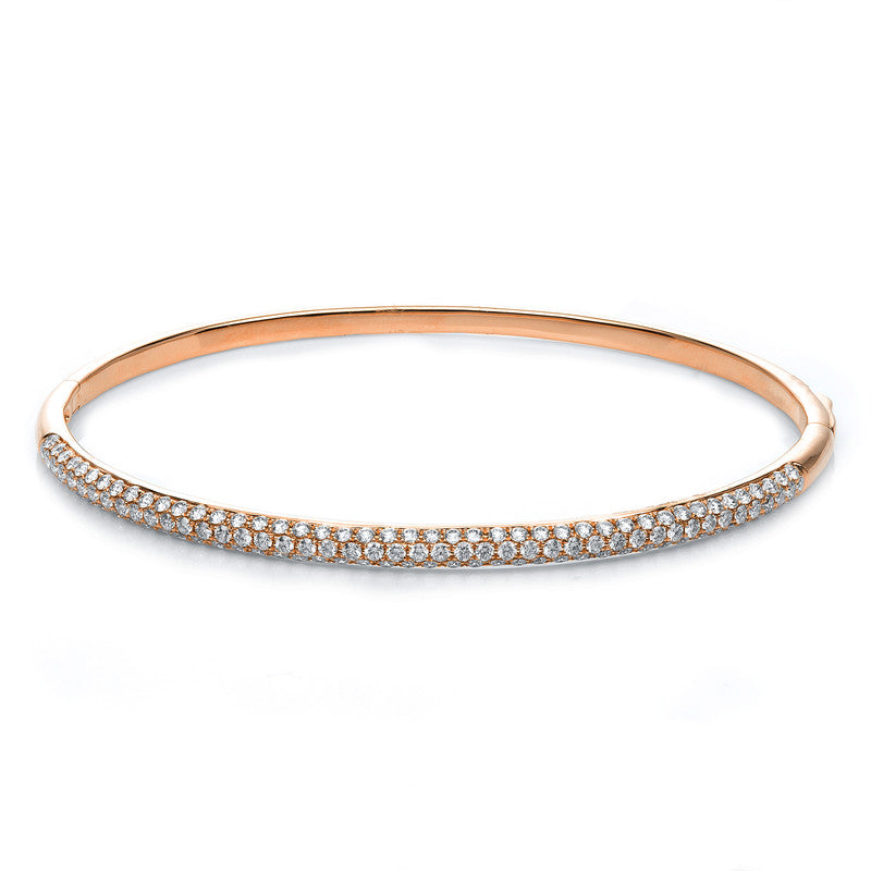 Armreif 18 kt RG, 133 Brill. 1,50 ct, TW-vsi/si