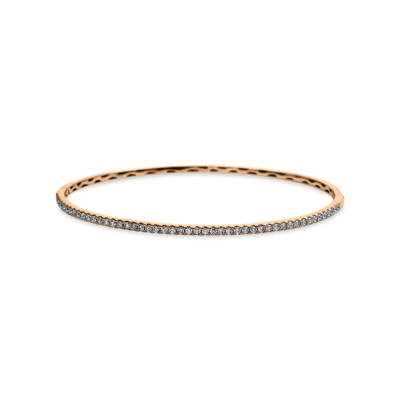 Armreif 18 kt RG, 49 Brill. 0,65 ct, TW-vsi/si
