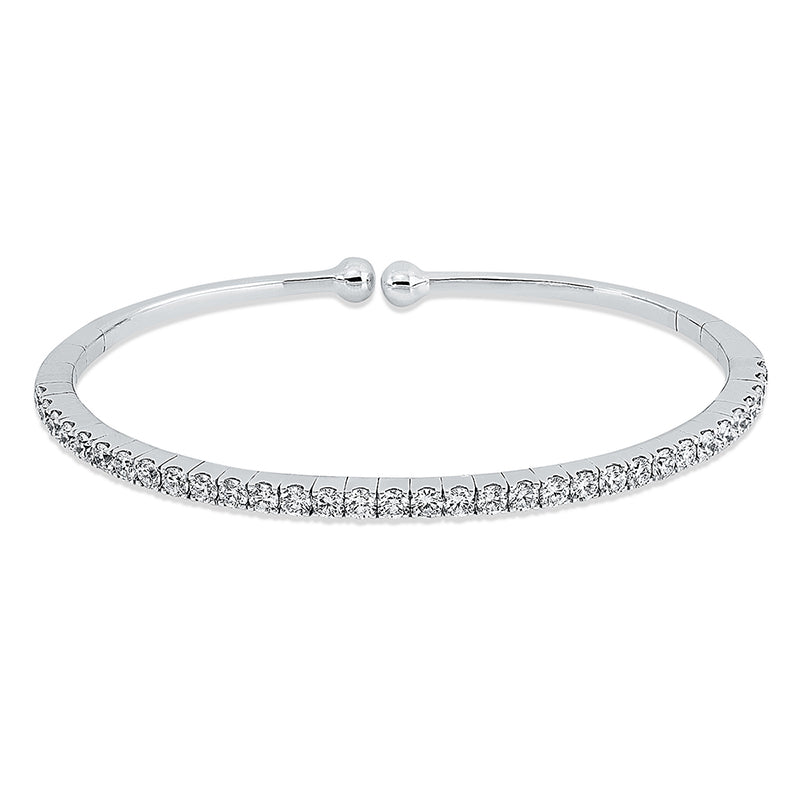 Armreif 18 kt WG, 33 Brill. 2,14 ct, TW-vsi