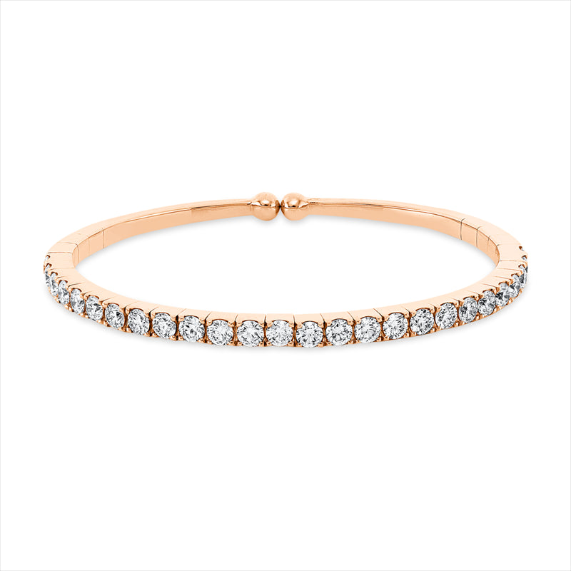 Armreif 18 kt RG, 26 Brill. 3,86 ct, TW-vsi