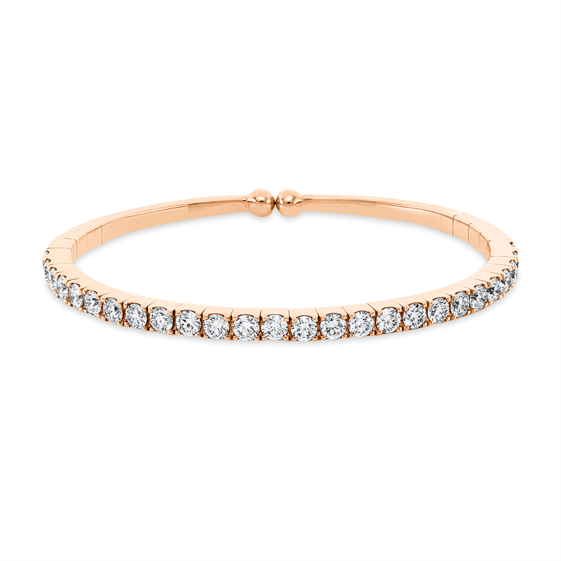 Armreif 18 kt RG, 26 Brill. 3,77 ct, TW-vsi
