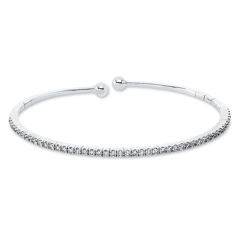 Armreif 18 kt WG, 48 Brill. 1,03 ct, TW-vsi