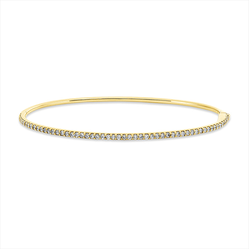 Armreif 18 kt GG, 57 Brill. 0,71 ct, W-si