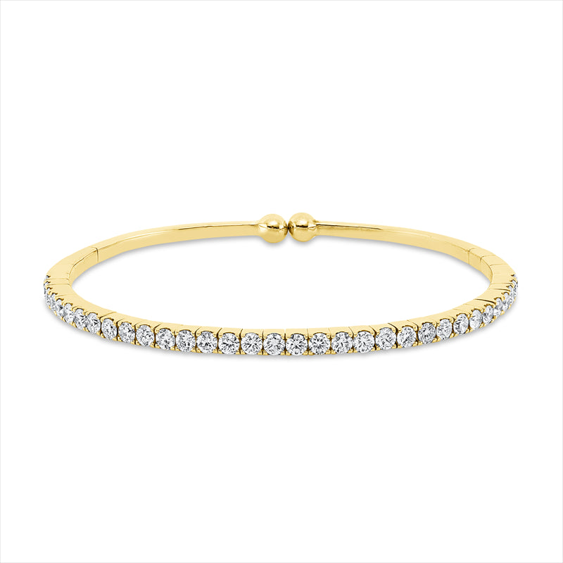 Armreif 18 kt GG, 33 Brill. 2,04 ct, TW-vsi