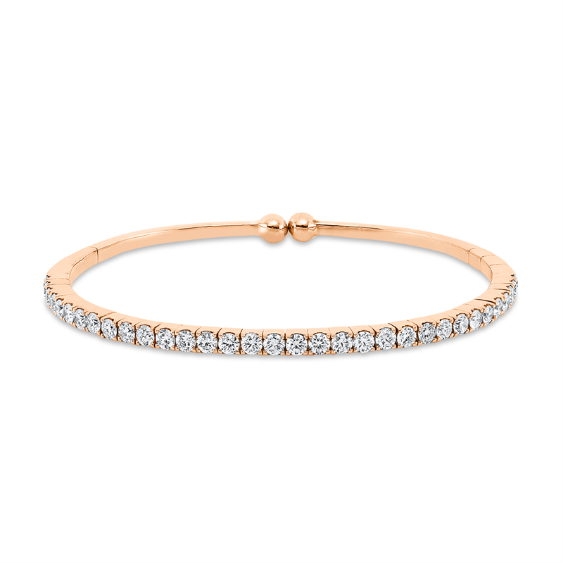 Armreif 18 kt RG, 33 Brill. 2,09 ct, TW-vsi