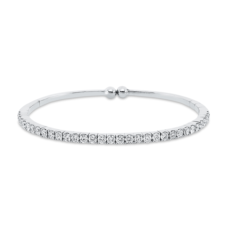 Armreif 18 kt WG, 33 Brill. 2,14 ct, TW-vsi