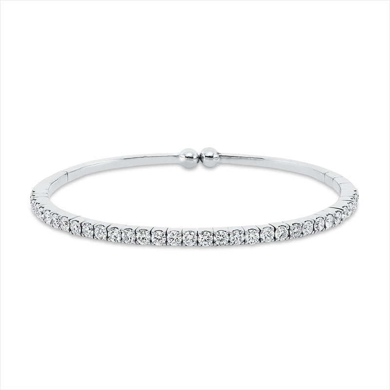 Armreif 18 kt WG, 33 Brill. 2,14 ct, TW-vsi