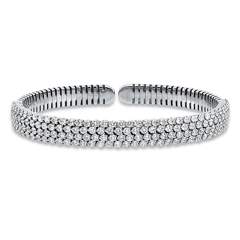 Armreif 18 kt WG, 160 Brill. 5,31 ct, TW-vsi