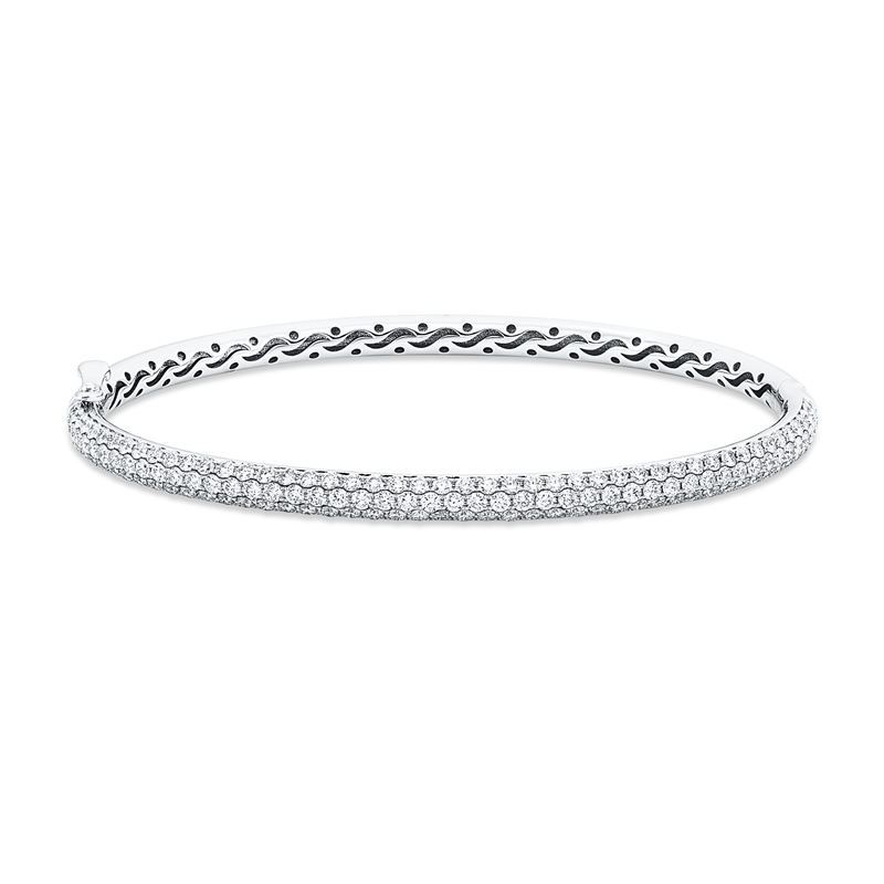 Armreif 18 kt WG, 145 Brill. 2,32 ct, TW-vsi/si