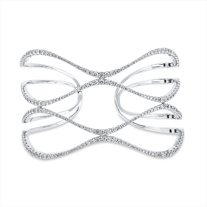 Armreif 18 kt WG, 224 Brill. 4,19 ct, TW-si