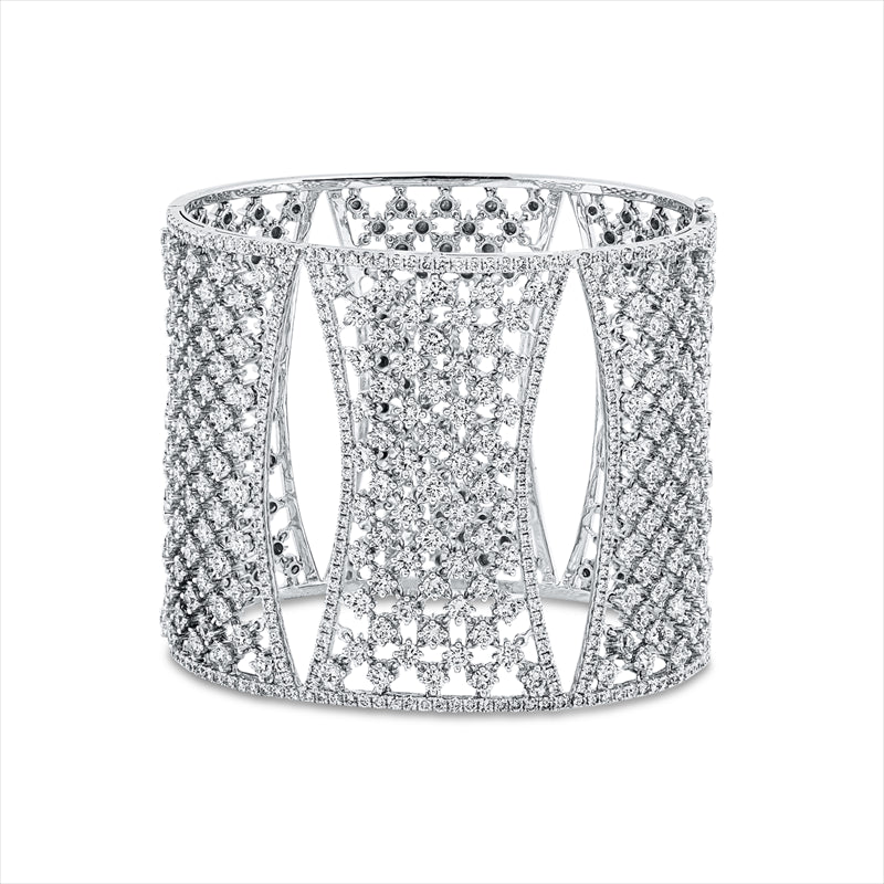 Armreif 18 kt WG, 507 Brill. 17,85 ct, TW-si