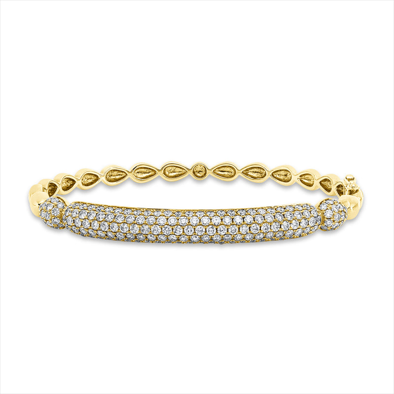 Armreif 18 kt GG, 69 Brill. 1,71 ct, F-vsi/si, 106 Brill. 2,08 ct, F-vsi/si