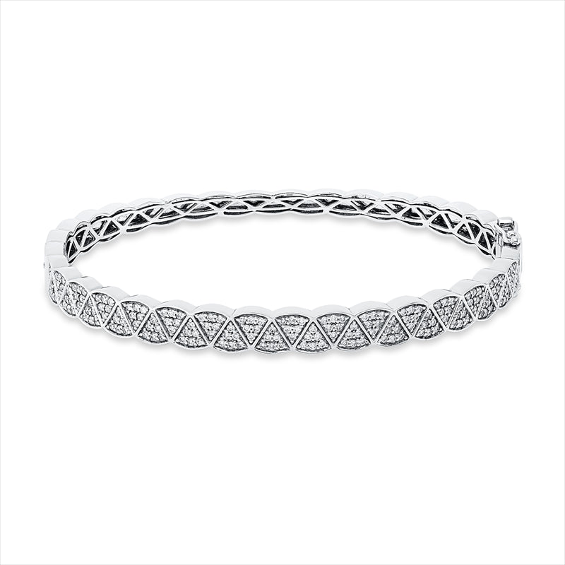 Armreif 18 kt WG, 188 Brill. 0,79 ct, TW-si