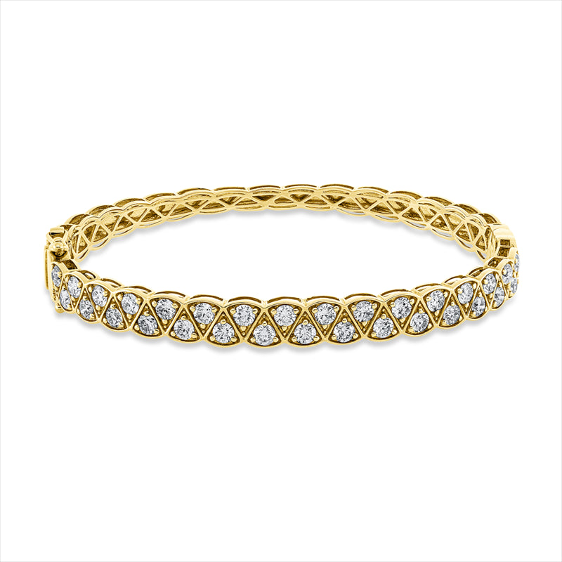 Armreif 18 kt GG, 31 Brill. 2,55 ct, TW-si