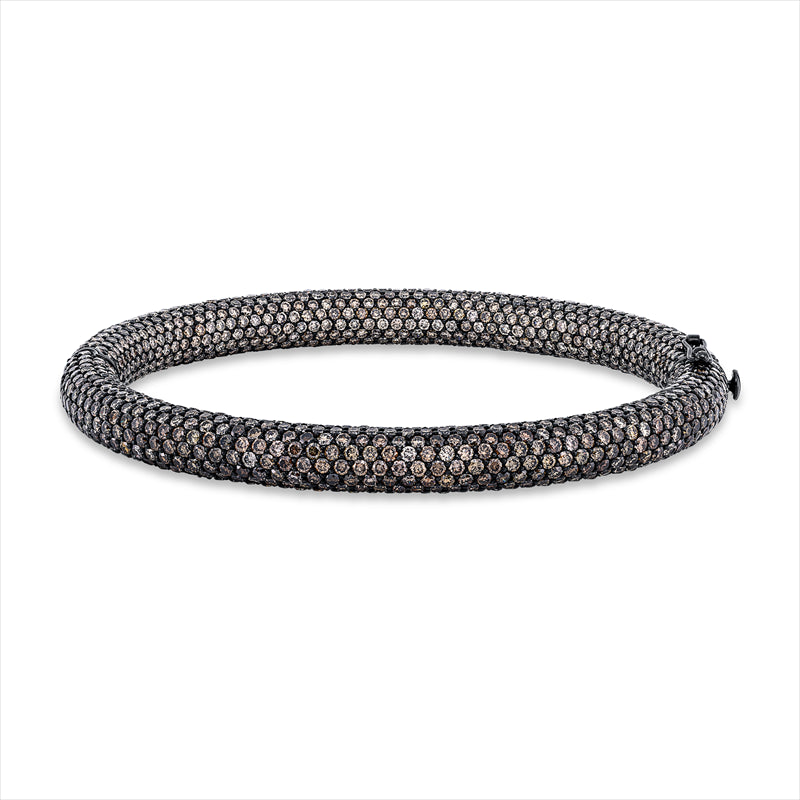 Armreif 18 kt WG, 1540 Brill. 20,95 ct, braun
