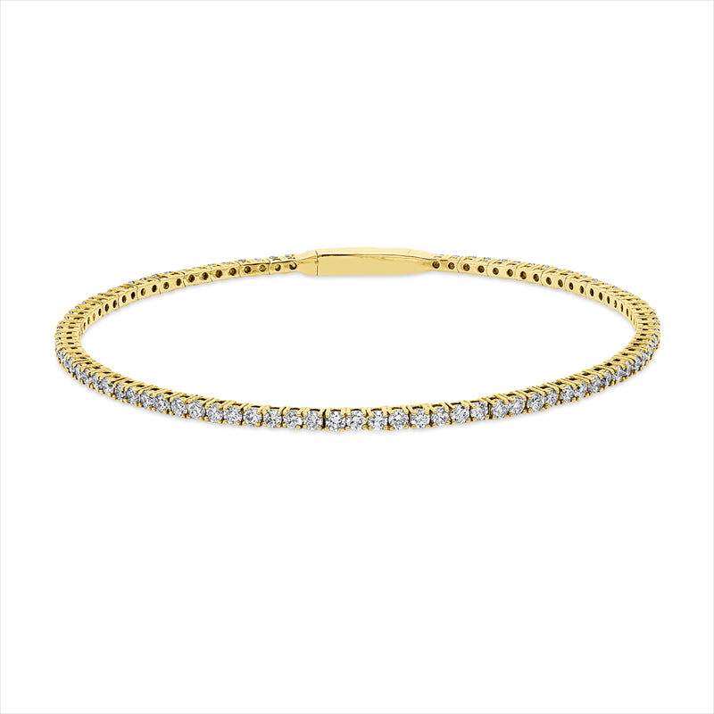 Armreif 18 kt GG, 90 Brill. 1,93 ct, TW-si