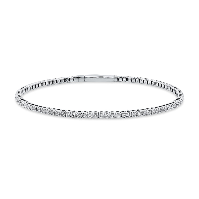 Armreif 18 kt WG, 84 Brill. 0,95 ct, TW-si