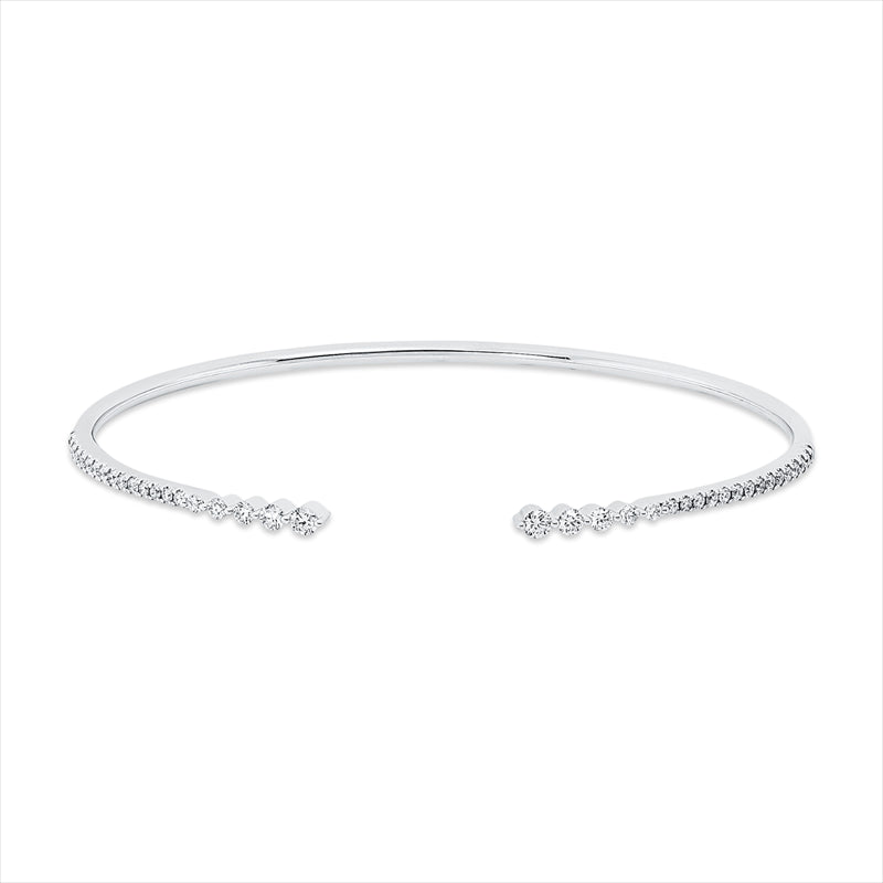Armreif 18 kt WG, 40 Brill. 0,47 ct, TW-si