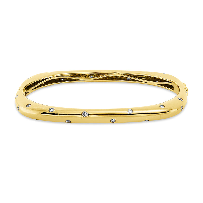 Armreif 18 kt GG, 34 Brill. 0,89 ct, TW-si