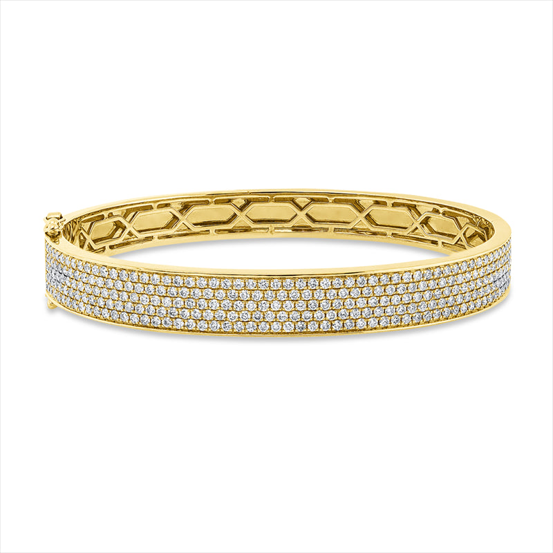 Armreif 18 kt GG, 273 Brill. 3,05 ct, TW-si