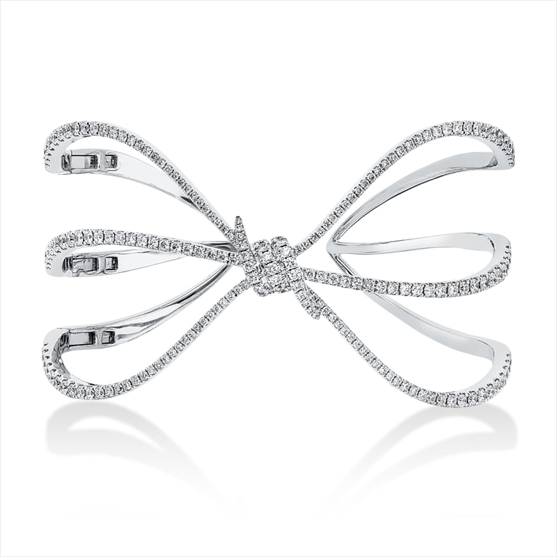 Armreif 18 kt WG, 191 Brill. 2,37 ct, TW-si