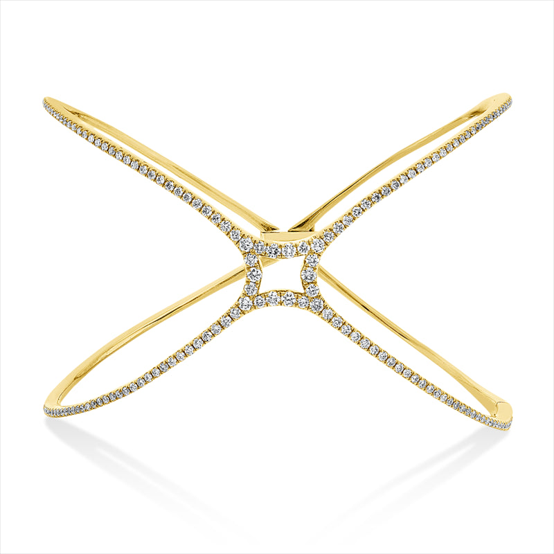 Armreif 18 kt GG, 162 Brill. 1,52 ct, TW-si