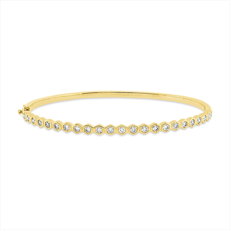 Armreif 18 kt GG, 23 Brill. 0,75 ct, TW-si