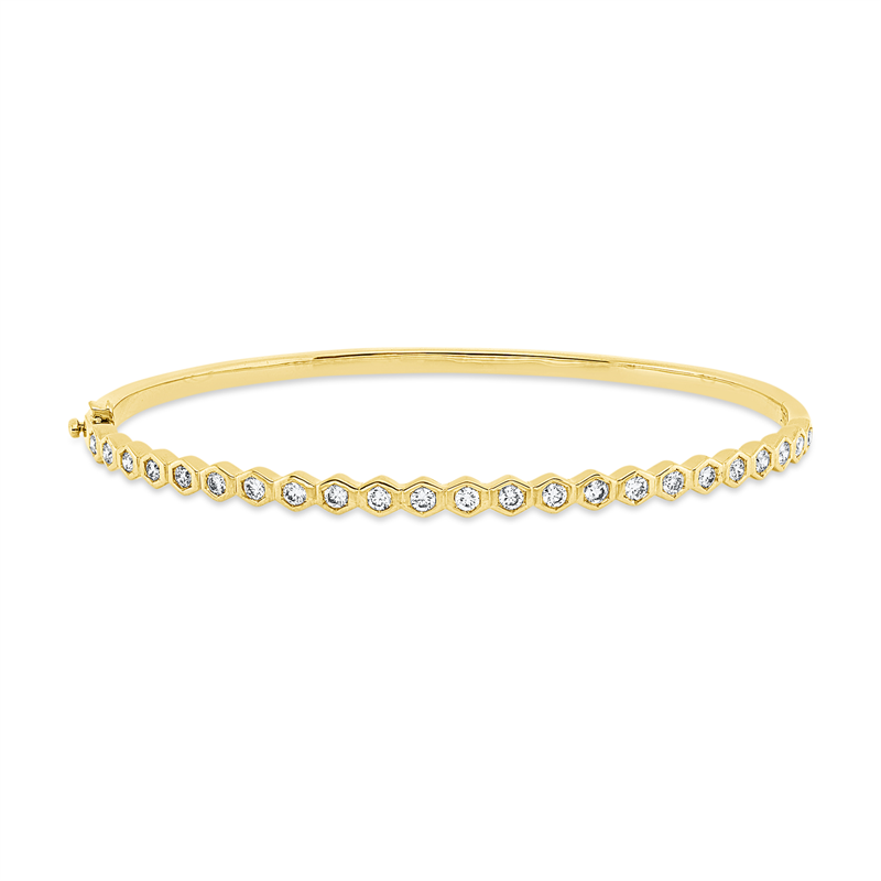 Armreif 18 kt GG, 23 Brill. 0,75 ct, TW-si
