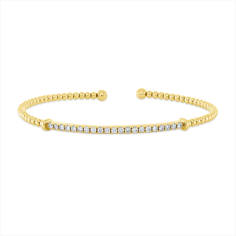 Armreif 14 kt GG, 21 Brill. 0,53 ct, TW-si