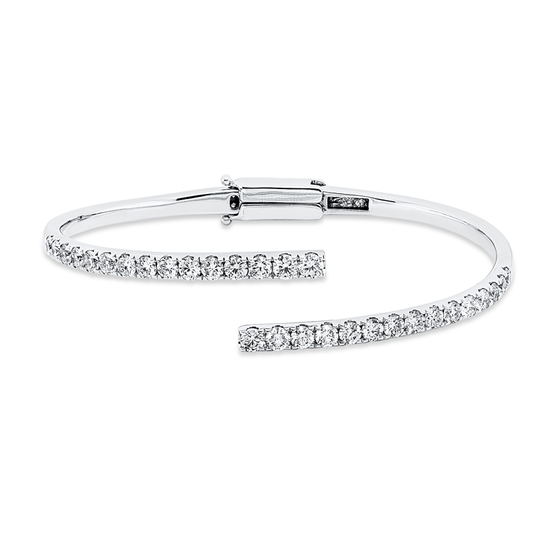 Armreif 18 kt WG, 30 Brill. 2,57 ct, TW-si