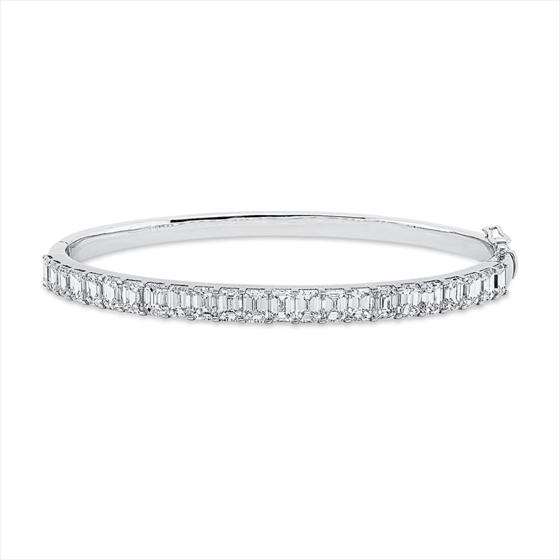 Armreif 18 kt WG, 23 Sm.schliff 7,16 ct, TW-vsi
