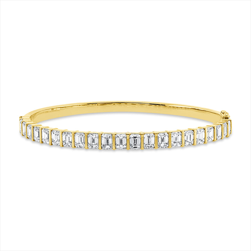 Armreif 18 kt GG, 22 Sm.schliff 6,86 ct, TW-si