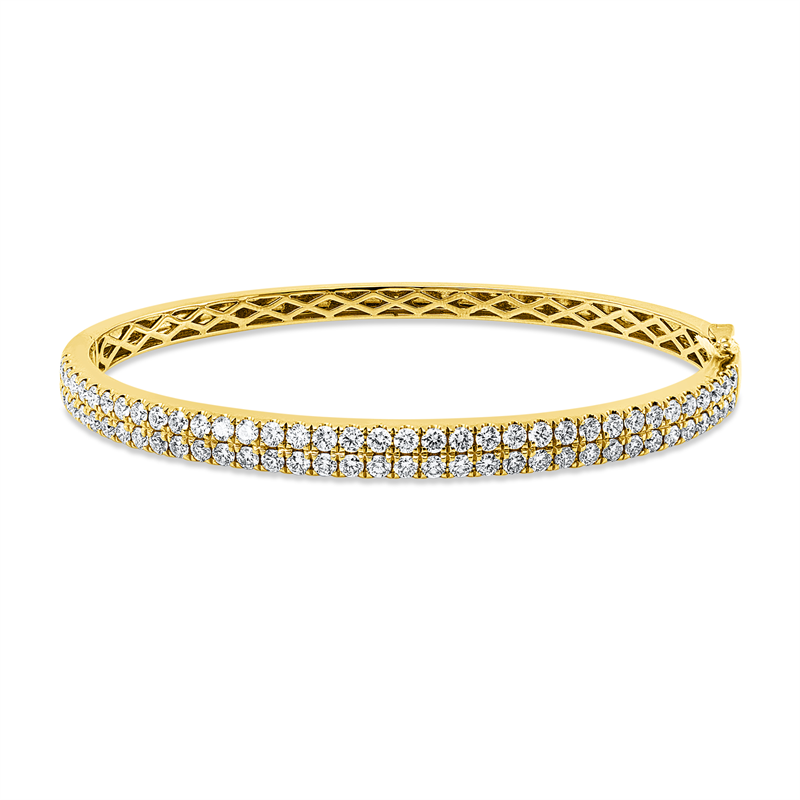 Armreif 18 kt GG, 72 Brill. 2,26 ct, TW-si