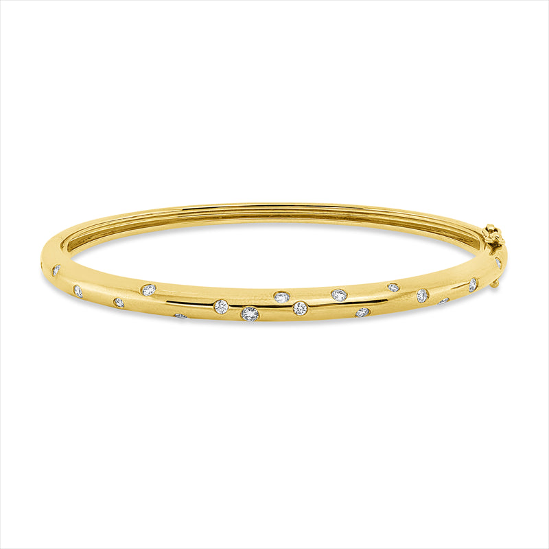 Armreif 18 kt GG, 20 Brill. 0,46 ct, W-si