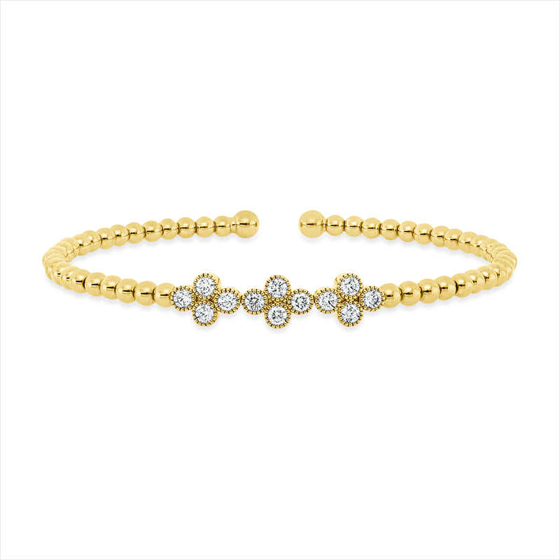 Armreif 18 kt GG, 12 Brill. 0,58 ct, TW-si