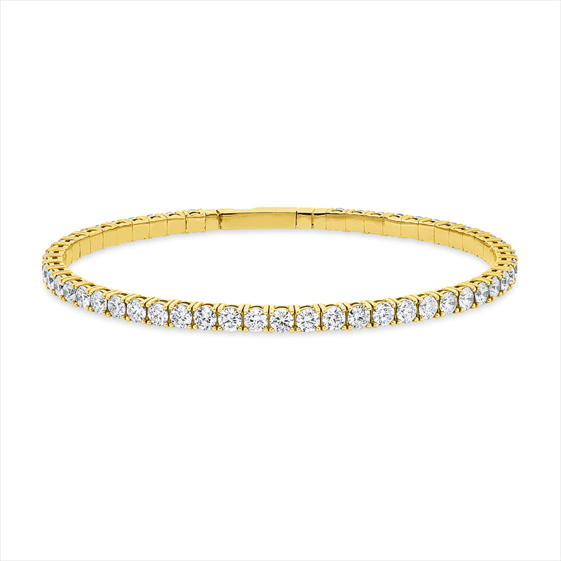 Armreif 18 kt GG, 52 Brill. 4,12 ct, TW-si/pi