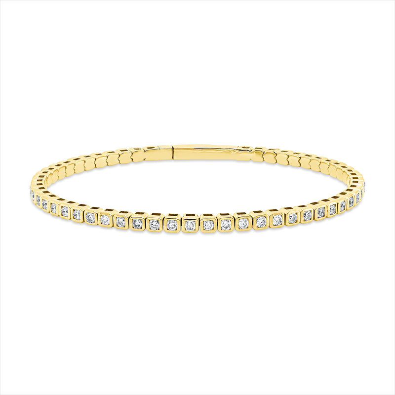 Armreif 18 kt GG, 57 Brill. 0,48 ct, TW-si