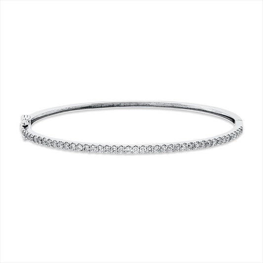 Armreif 18 kt WG, 42 Brill. 0,86 ct, W-pi