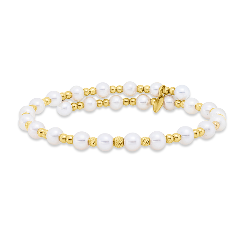 Armreif 18 kt GG, 26 ZP weiß 4,5 mm