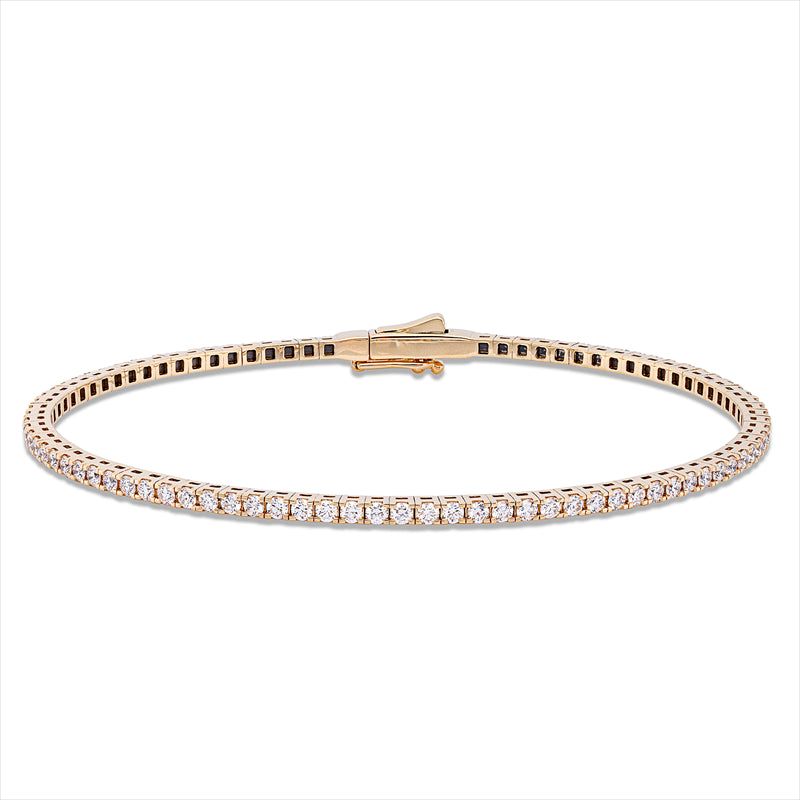 Armreif 18 kt GG, Größe 16, 64 Brill. 1,15 ct, TW-si, 22 Brill. 0,36 ct, TW-si