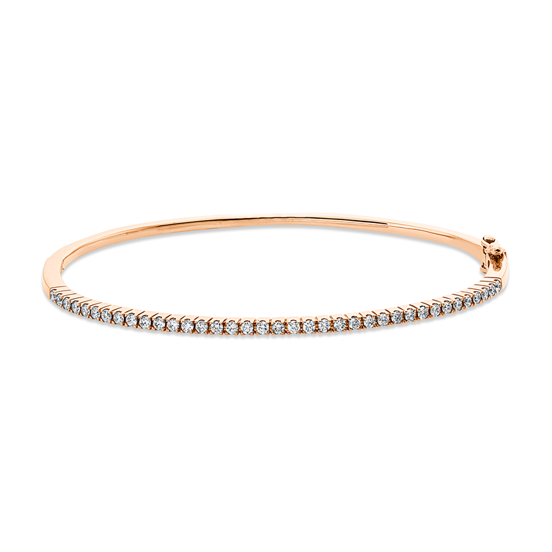 Armreif 18 kt RG+WG, 37 Brill. 0,48 ct, TW-vsi