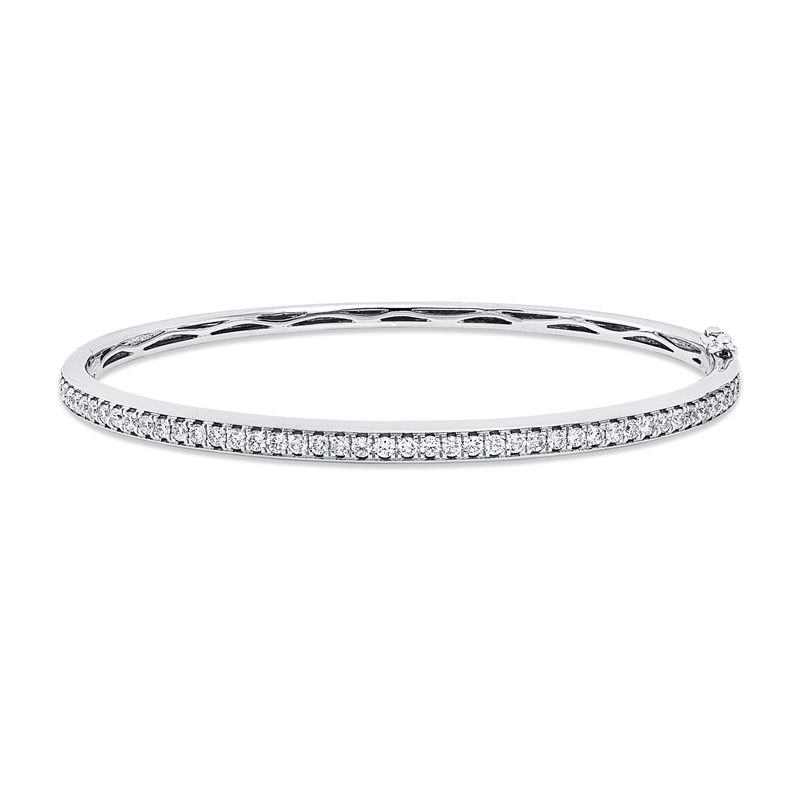 Armreif 18 kt WG, 45 Brill. 1,00 ct, TW-si