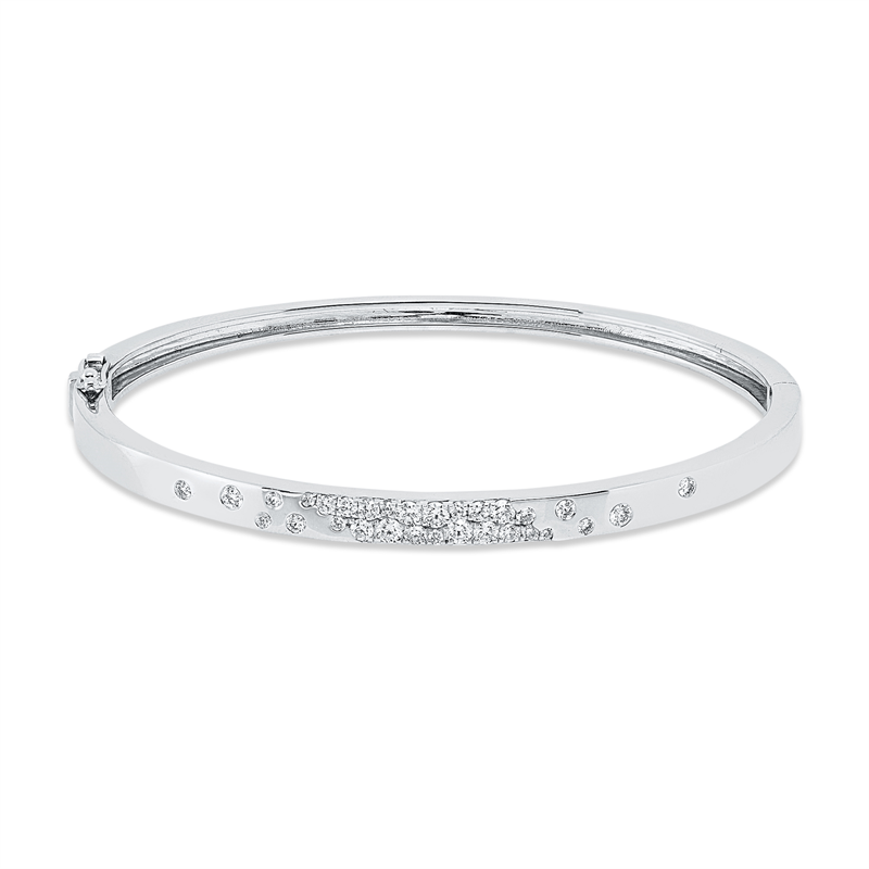 Armreif 18 kt WG, 30 Brill. 0,56 ct, TW-si