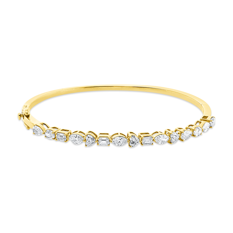 18 kt GG,3Herzschl. 0,46 ct, 4Nav. 0,67 ct, 2Oval 0,29 ct,2Tropfen 0,31 ct, 4Sm.schliff 0,58 ct,TW-vsi