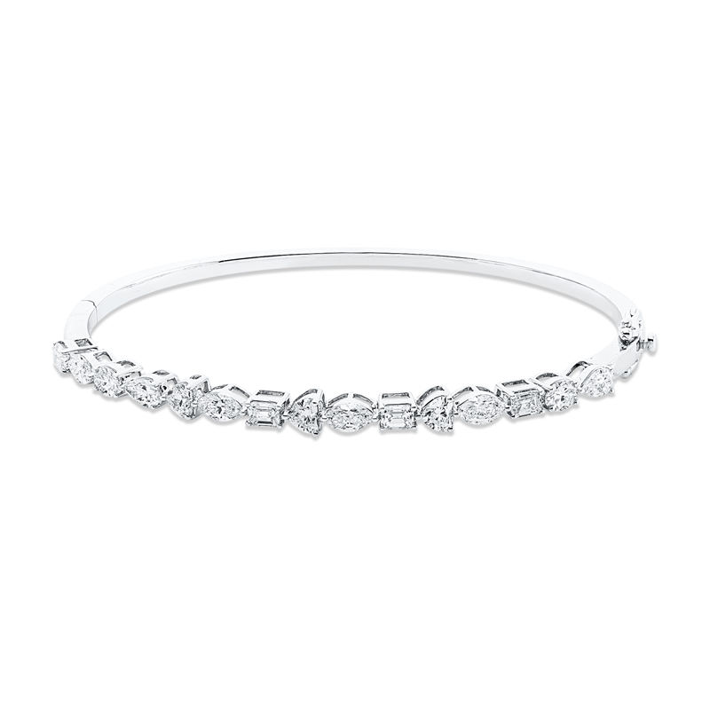 18 ktWG,3Herzschl 0,44 ct, 4Nav. 0,71 ct, 2Oval 0,33 ct, 2Tropfen 0,31 ct, 4Sm.schliff 0,57 ct,TW-vsi