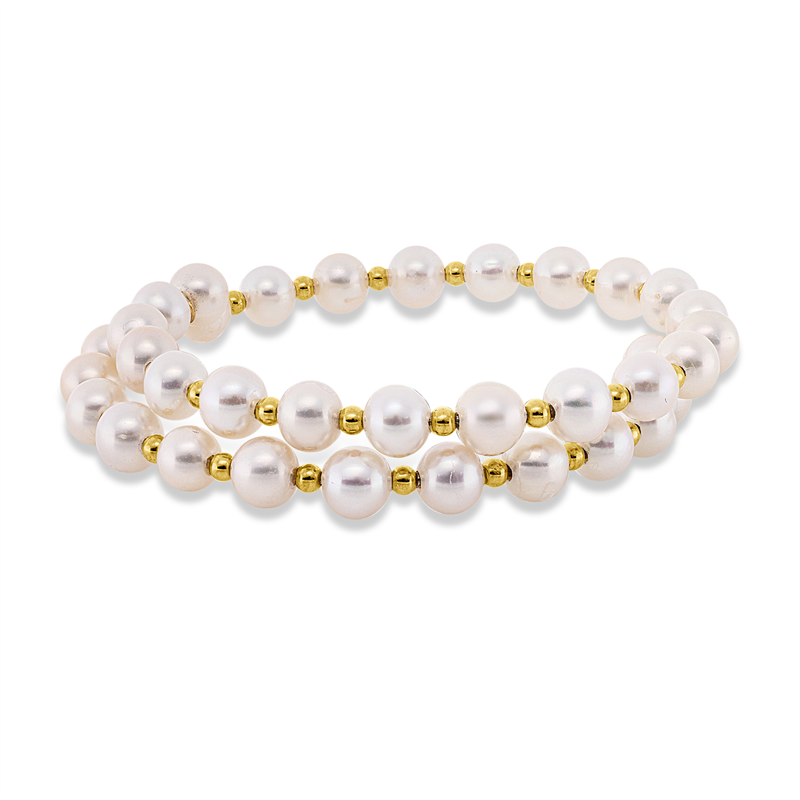 Armreif 18 kt GG, 36 SW weiß 5,5 mm