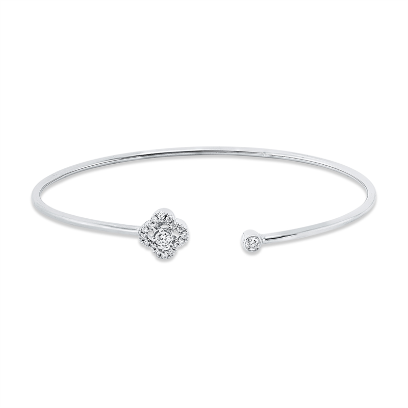 Armreif 18 kt WG, 18 Brill. 0,19 ct, TW-si
