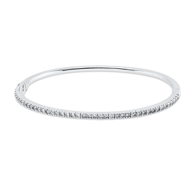 Armreif 18 kt WG, 42 Brill. 1,00 ct, TW-vsi