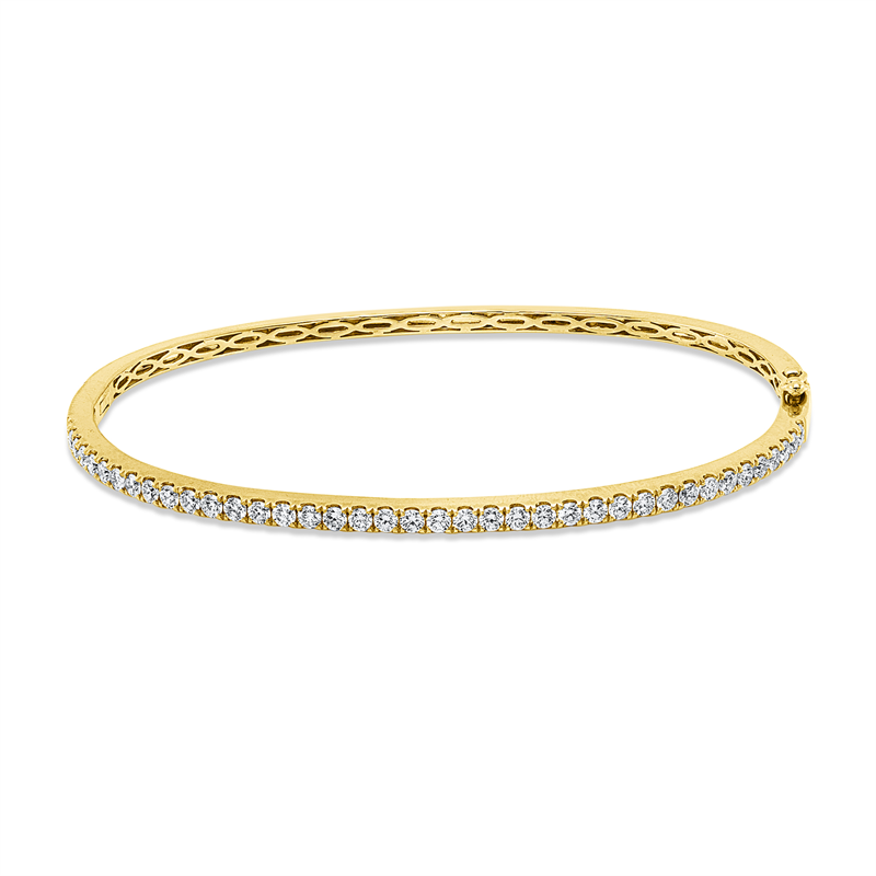 Armreif 18 kt GG, 39 Brill. 1,07 ct, TW-vsi/si